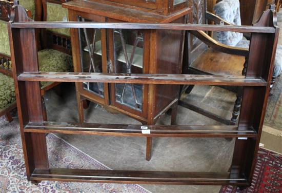 Modern 4-tier mahogany plate shelf